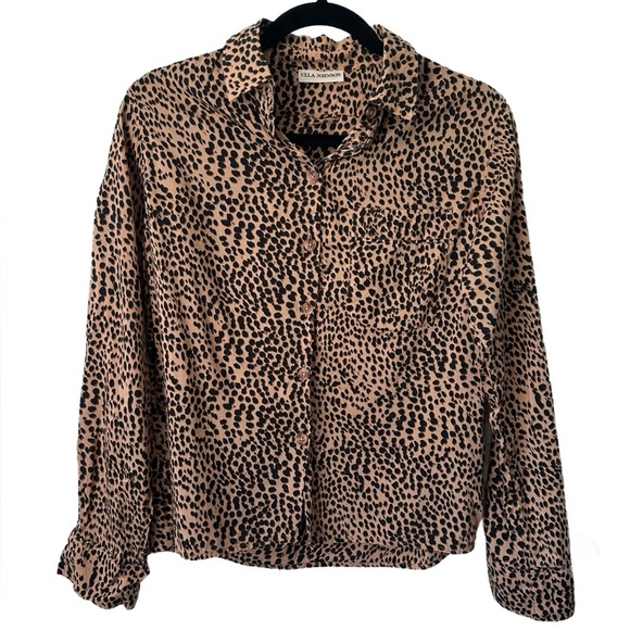 Ulla Johnson Leopard Print Cotton Silk Button Down Shirt. Size 0. - Picture 2 of 8
